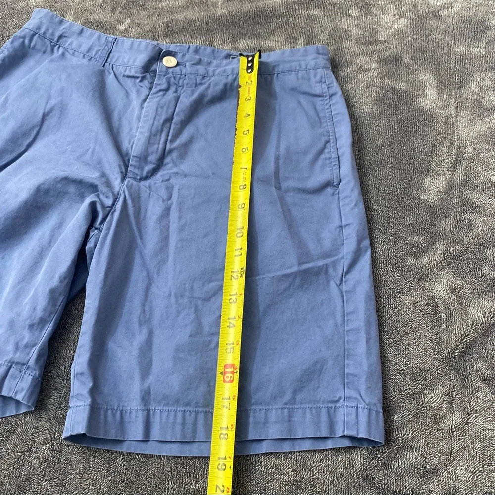 Vineyard Vines 100% Cotton Men's Dusty Blue Flat Front Preppy Style Shorts SZ 34